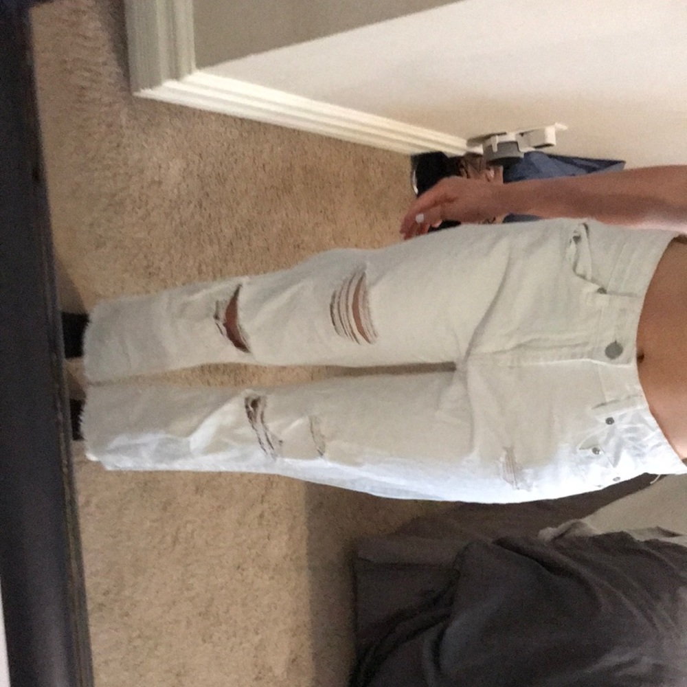 white ripped jeans